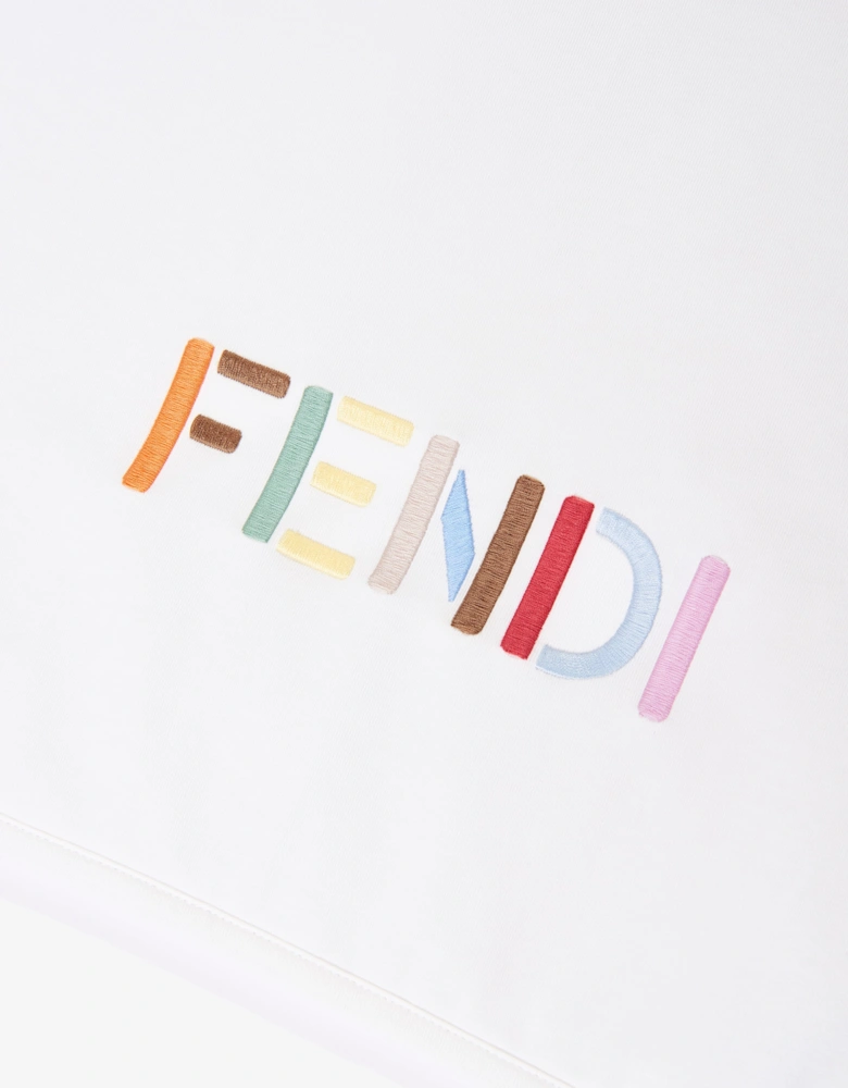 Fendi Baby Jersey Logo Blanket in Beige