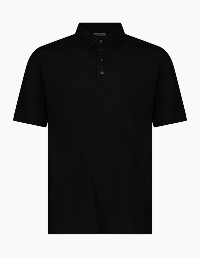 Moncler Edit Short Sleeve Polo Shirt in Black