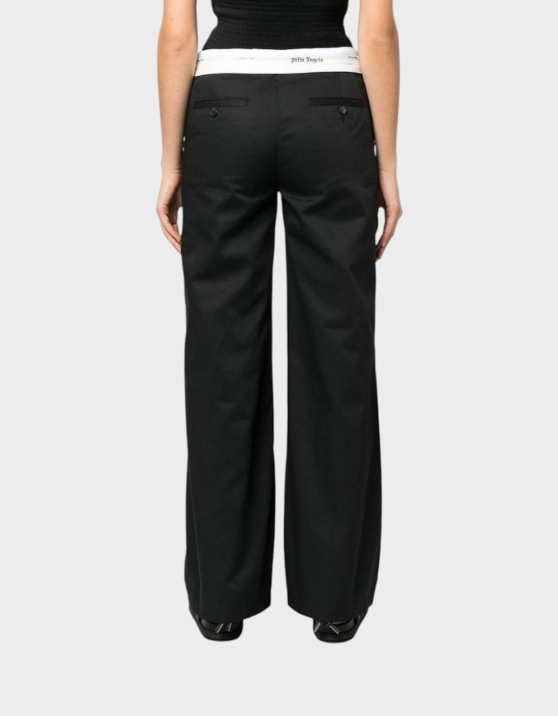 Palm Angels Reversed Wasitband Chino Pants Black