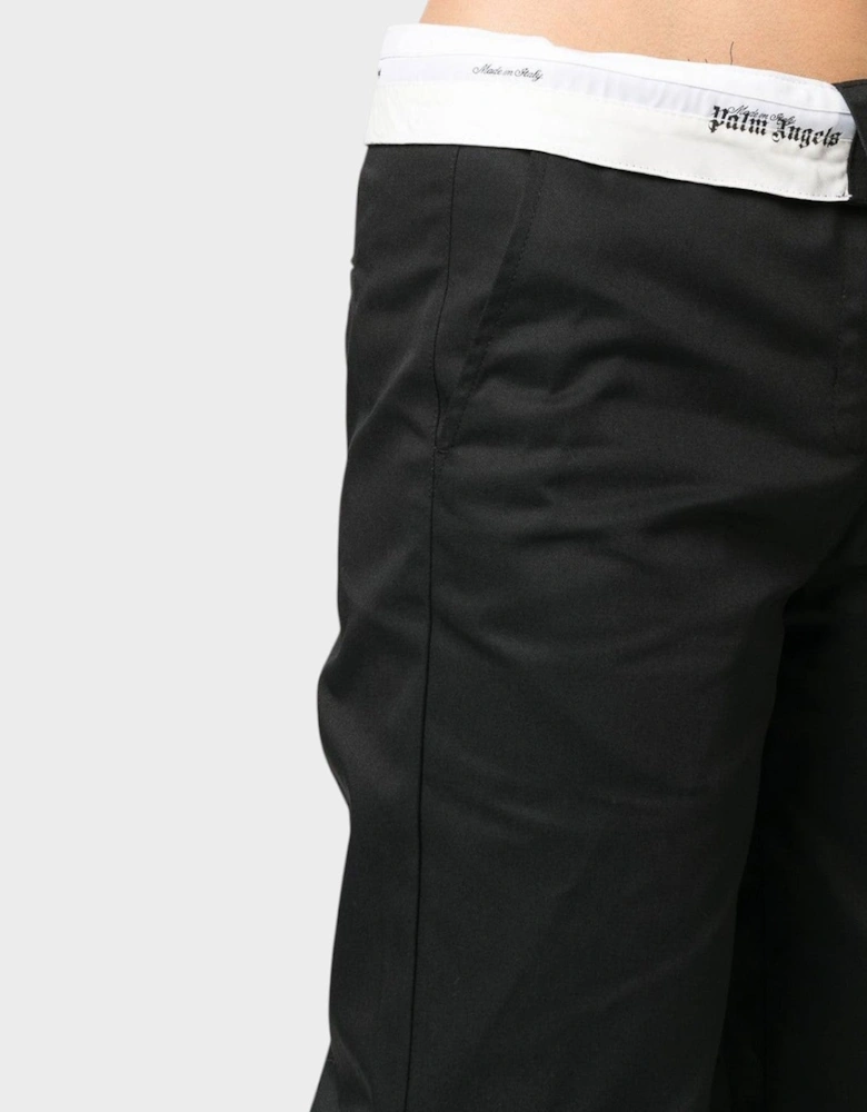 Palm Angels Reversed Wasitband Chino Pants Black