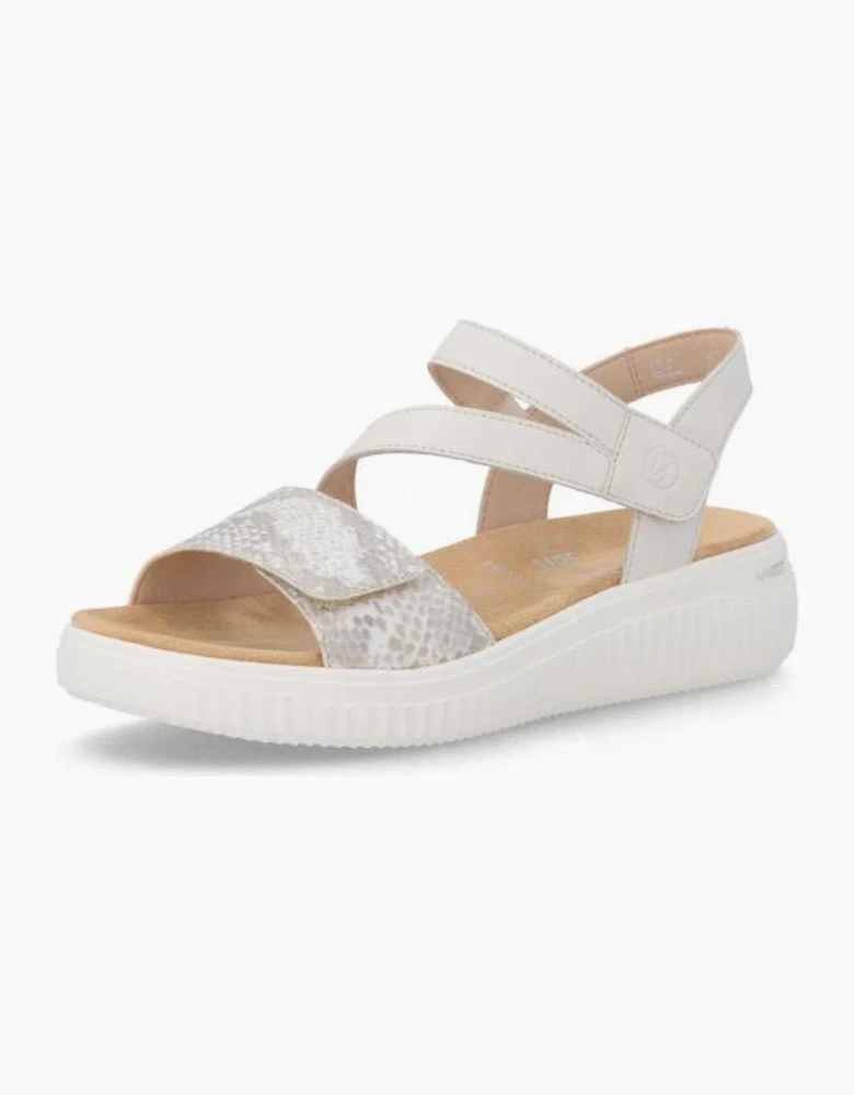 Remonte Ladies sandals D3L51-60 in Beige combi