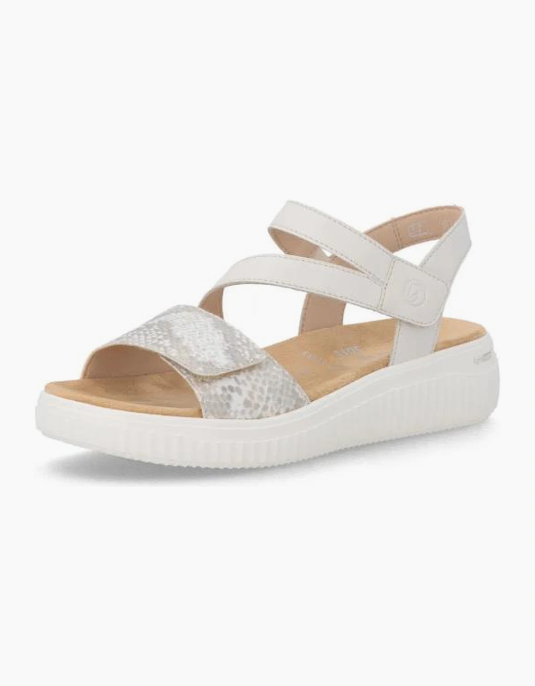 Remonte Women's Remonte Ladies sandals D3L51-60 in Beige combi - White