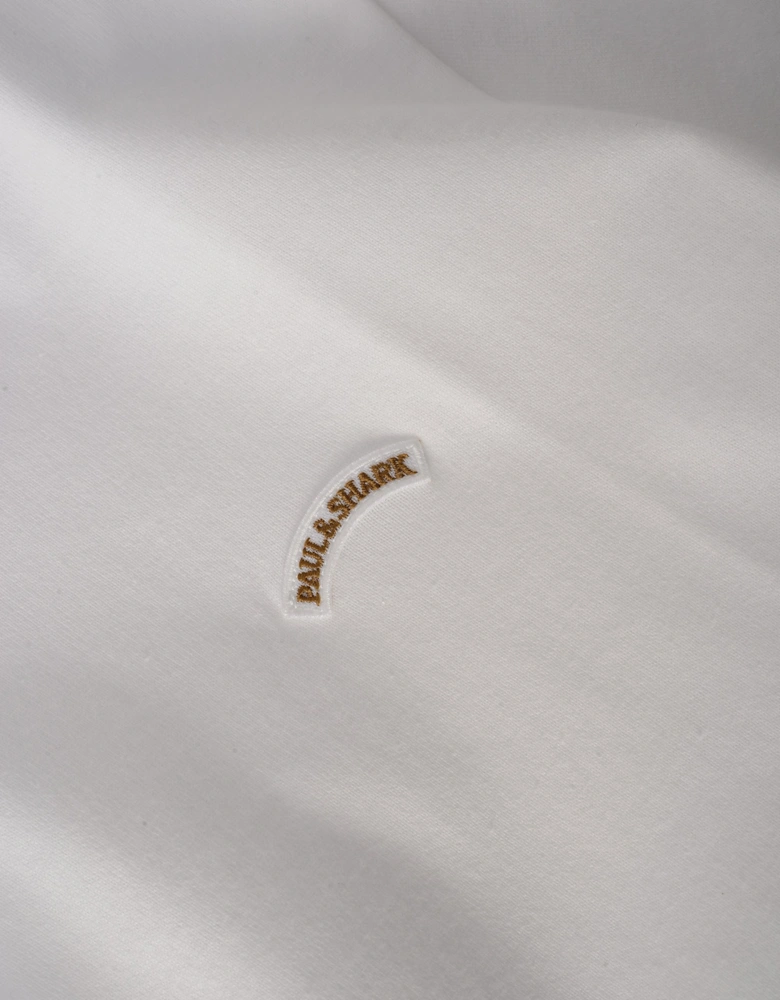 Pure Cotton Jersey Badge T-Shirt White