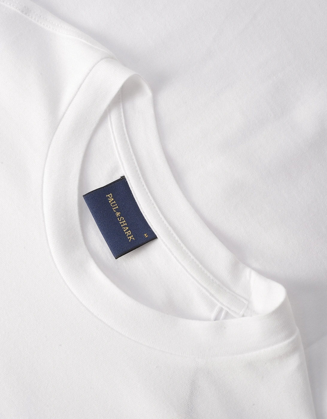 Pure Cotton Jersey Badge T-Shirt White