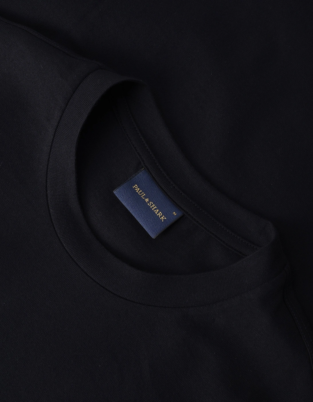 Pure Cotton Jersey Badge T-Shirt Navy
