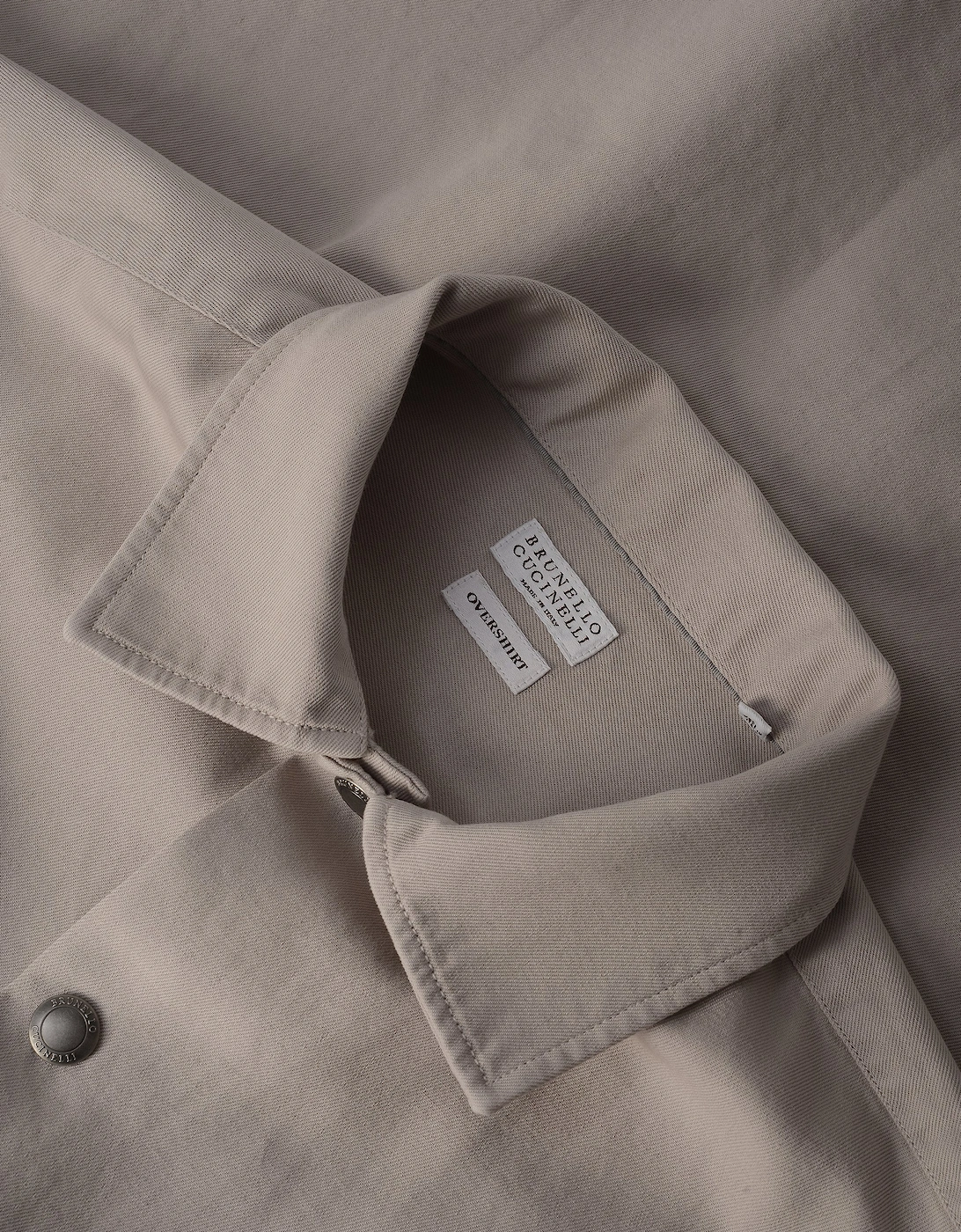 Cotton Snap Button Shirt Cream