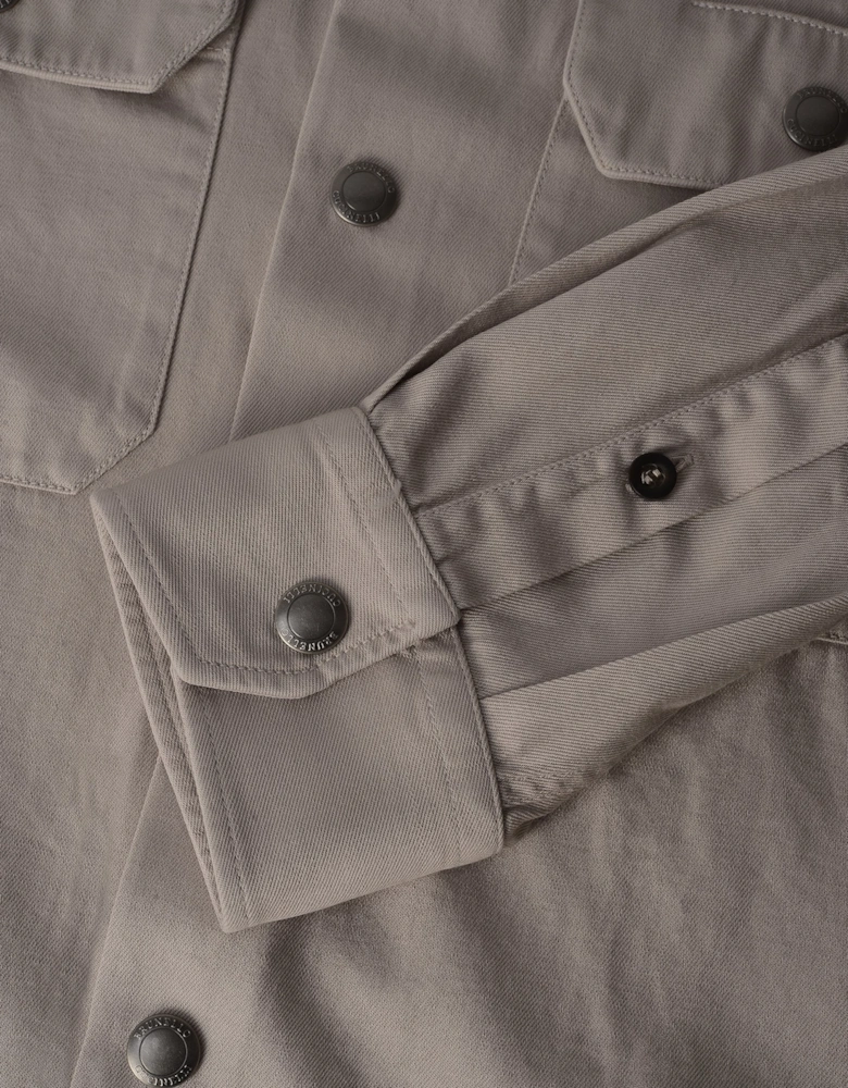 Cotton Snap Button Shirt Cream