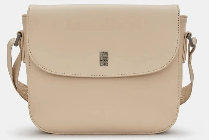 New Disguise Bennett flap over cross body bag in Almond