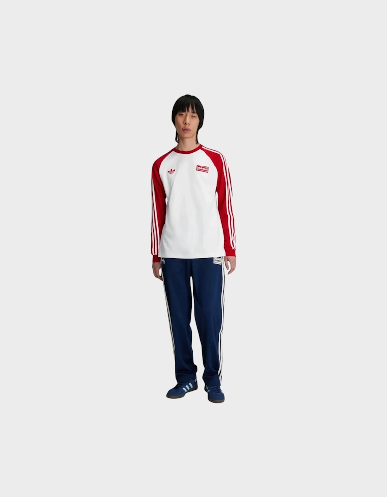Oasis Tour 3-Stripes Longsleeve Tee White Red