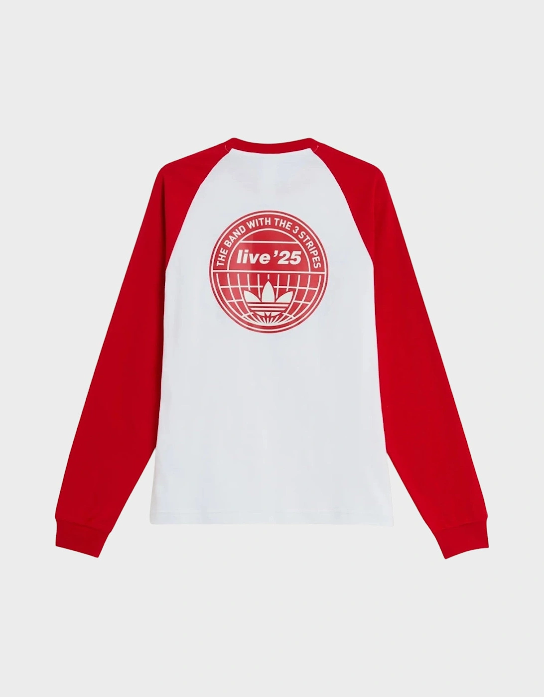 Oasis Tour 3-Stripes Longsleeve Tee White Red