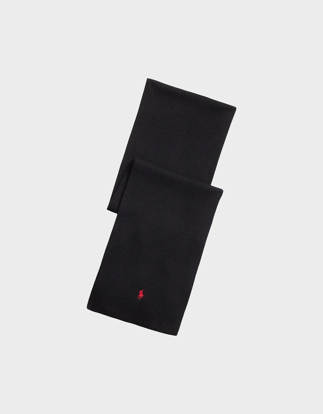 Signature Pony Wool Scarf Black