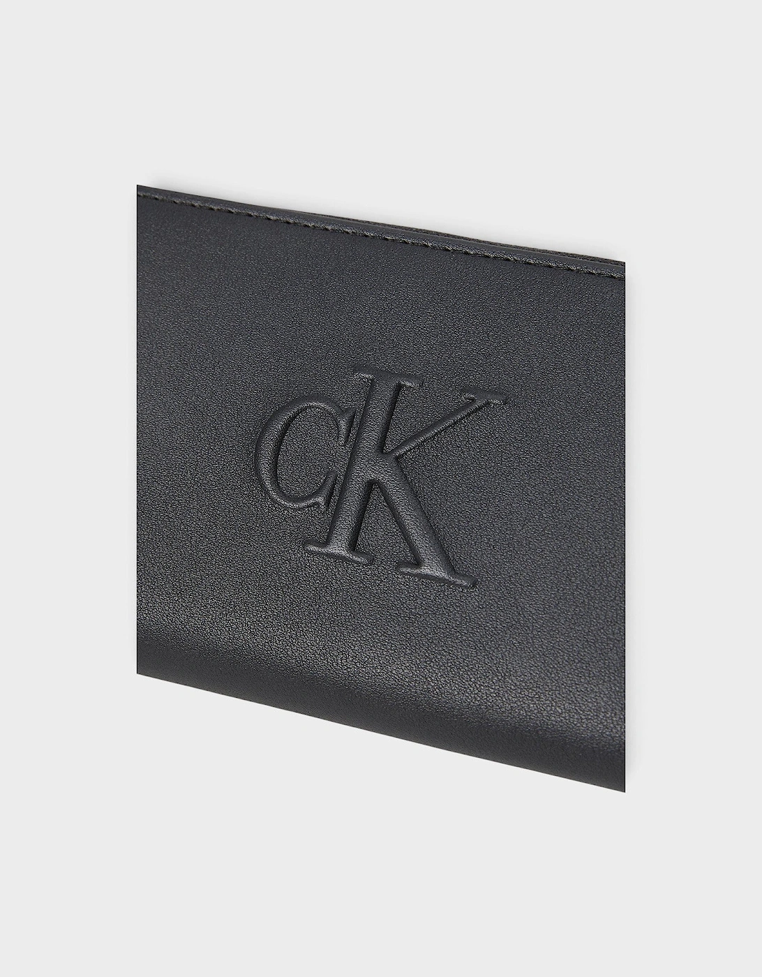 Sculpted Zip Around Wallet Black