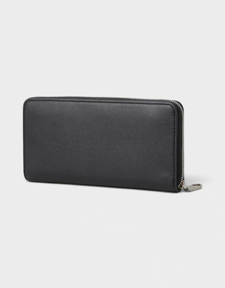 Sculpted Zip Around Wallet Black