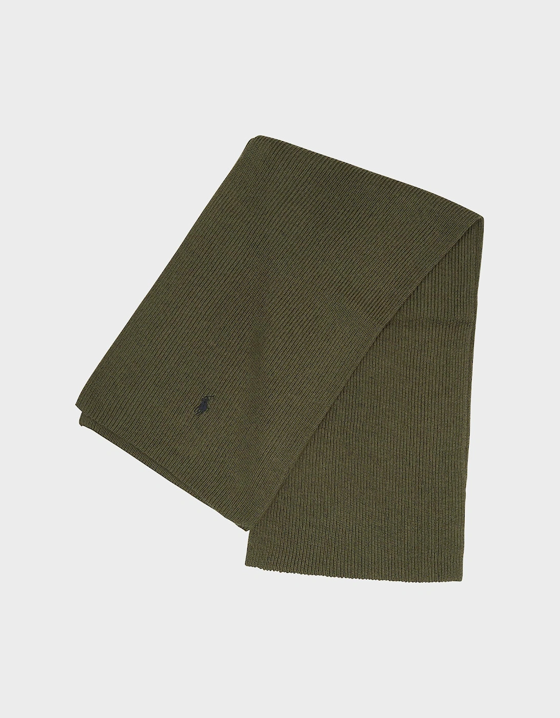 Signature Pony Wool Scarf Army Olive Heather