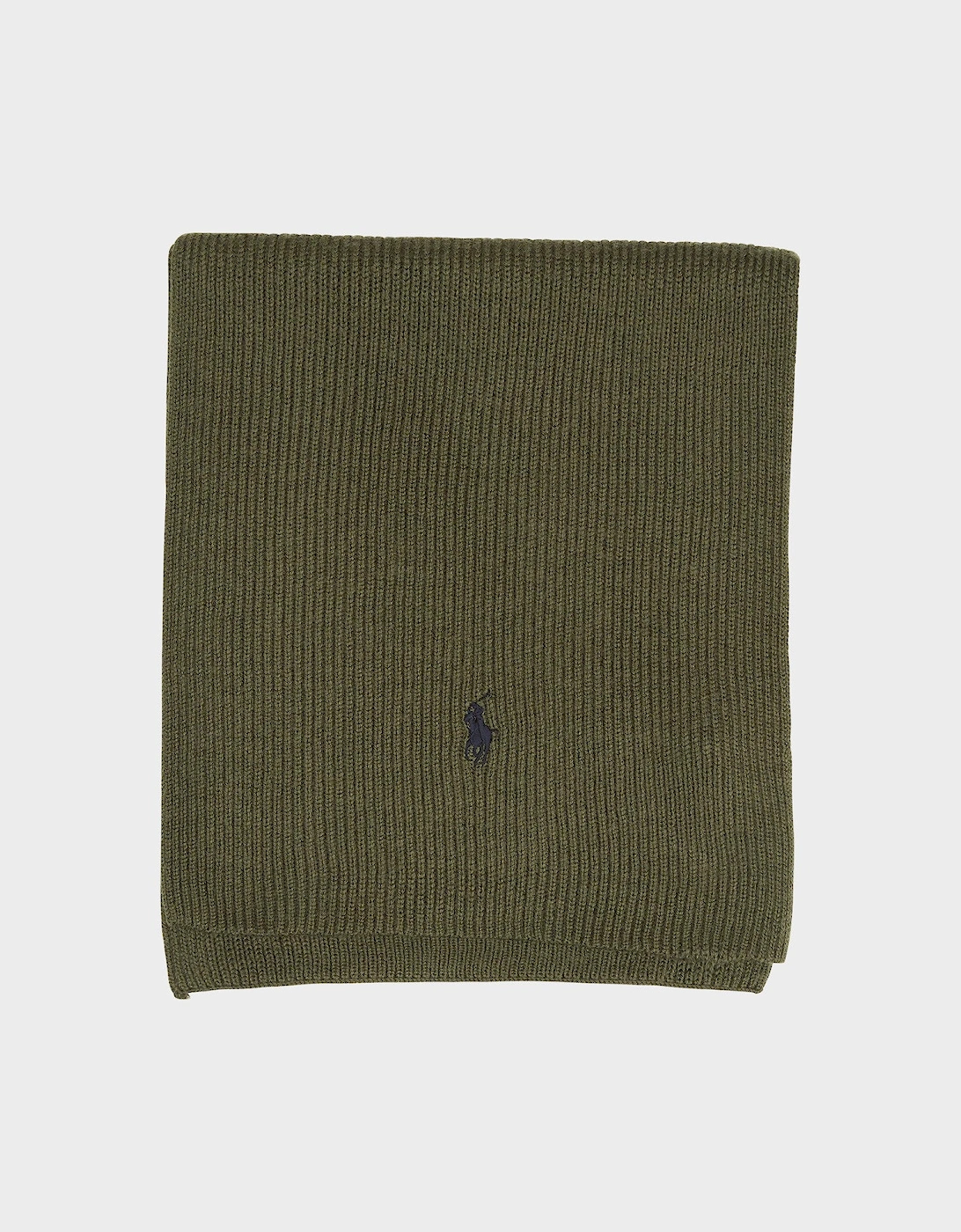 Signature Pony Wool Scarf Army Olive Heather