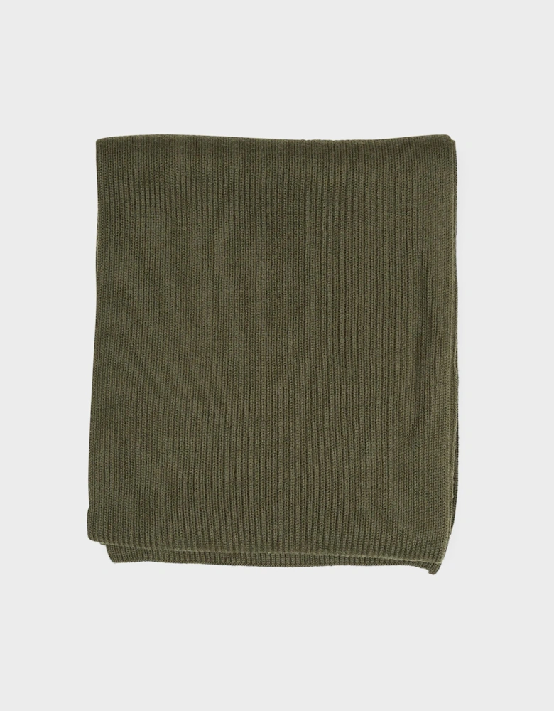 Signature Pony Wool Scarf Army Olive Heather