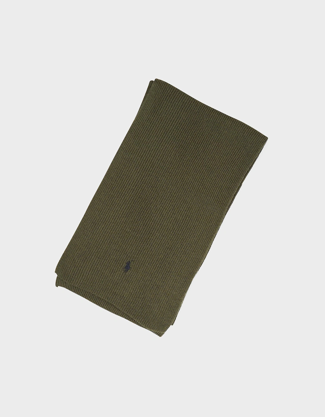 Signature Pony Wool Scarf Army Olive Heather