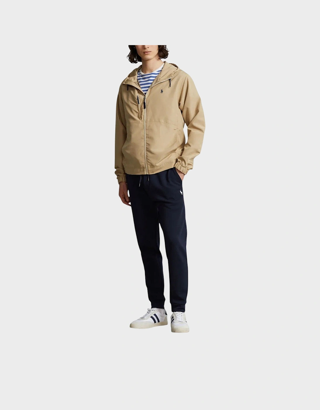 Hooded Embroidered Jacket Khaki