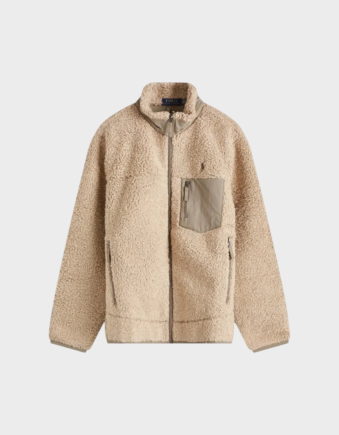 Fleece Zip Jacket Beige Heather