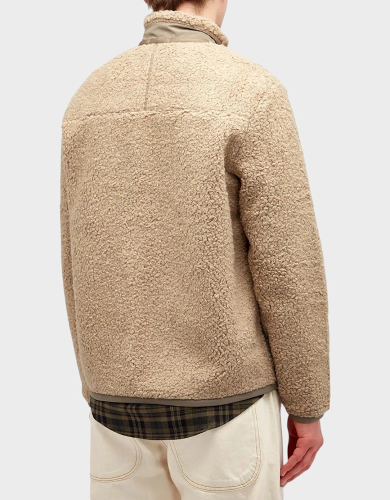 Fleece Zip Jacket Beige Heather