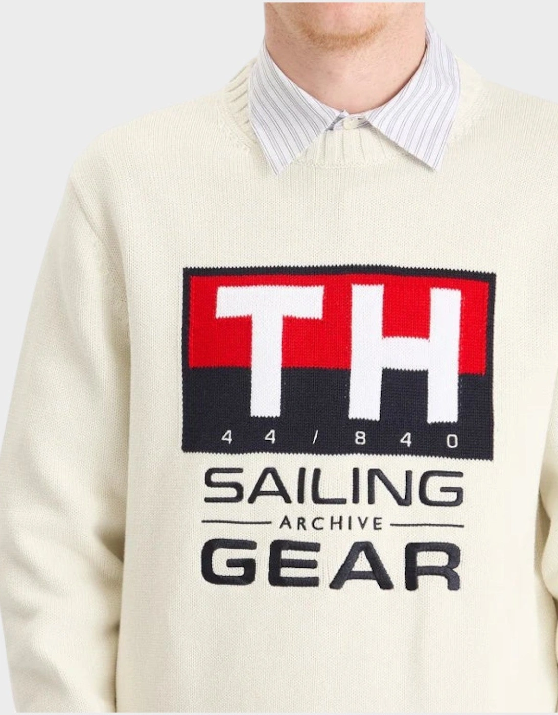 Gi Sailing Crewneck Knit Sweater White
