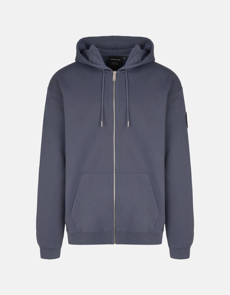 Loon Full Zip Hooded Top Blue