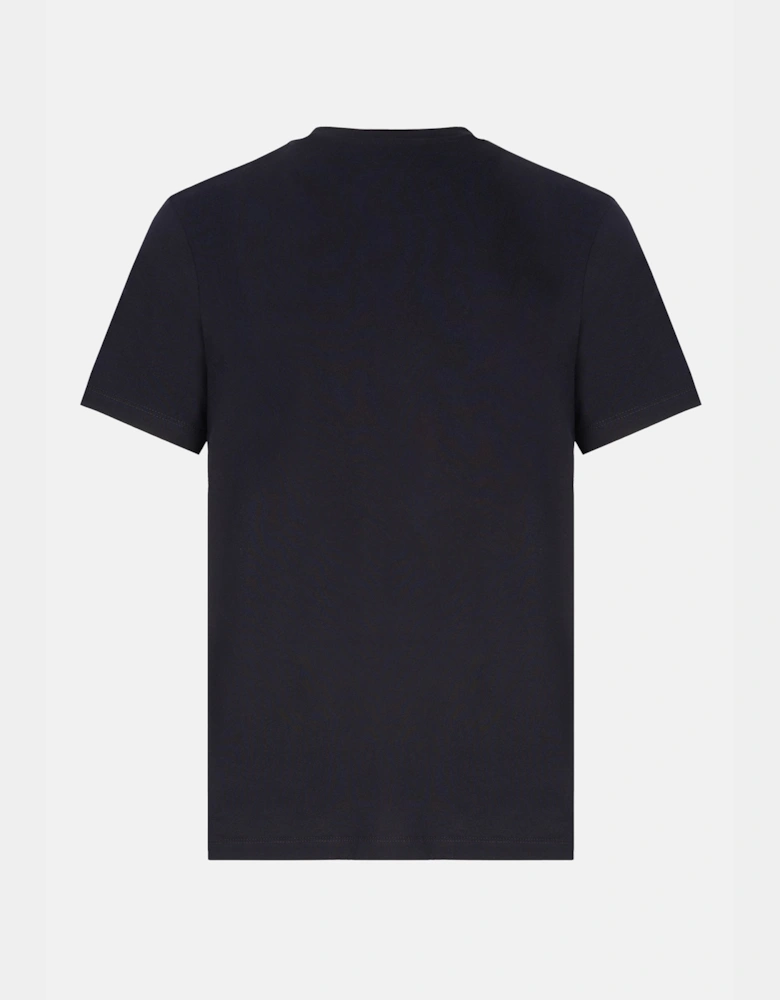 Pure Cotton Jersey Badge T-Shirt Navy