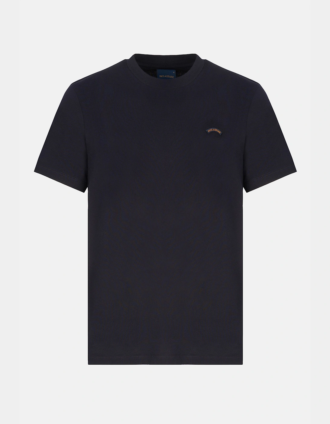 Pure Cotton Jersey Badge T-Shirt Navy