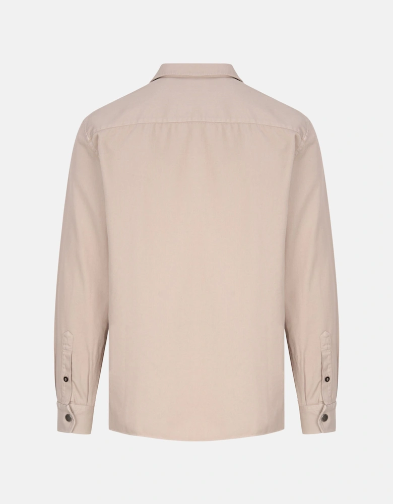 Cotton Snap Button Shirt Cream