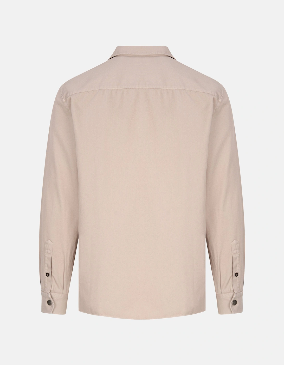 Cotton Snap Button Shirt Cream