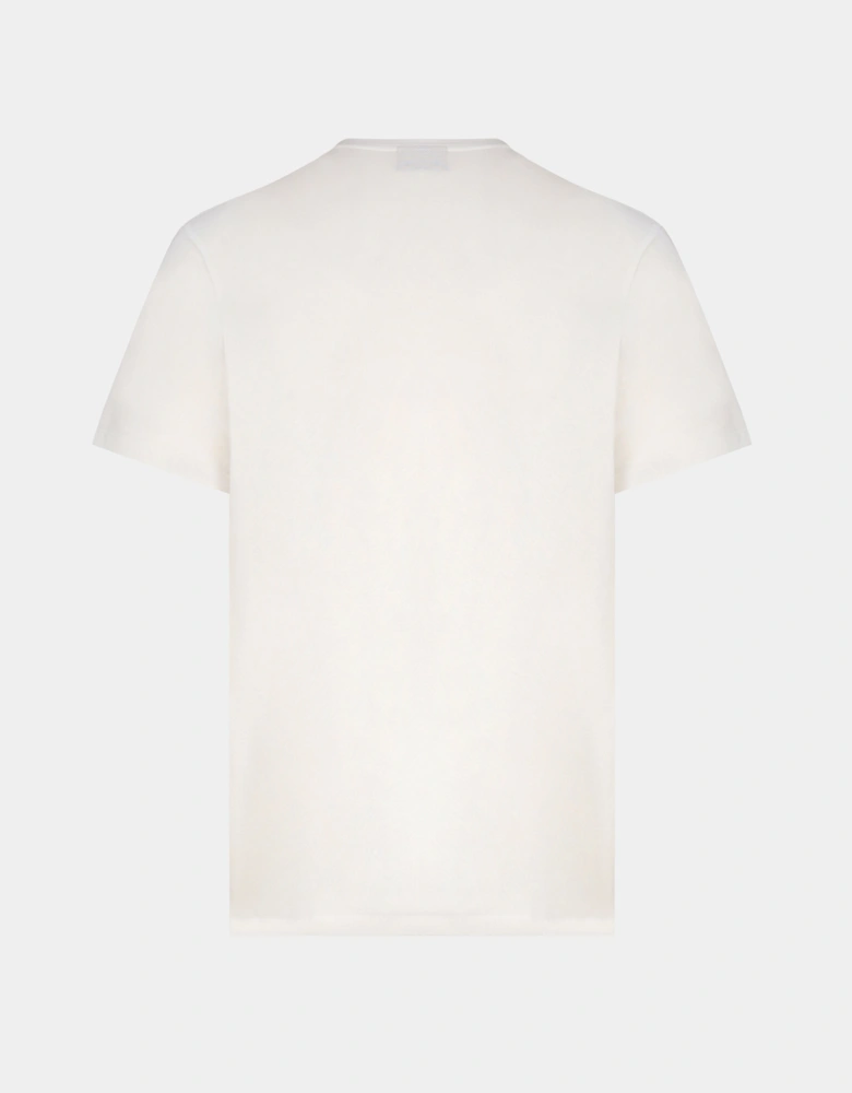 Pure Cotton Jersey Badge T-Shirt White