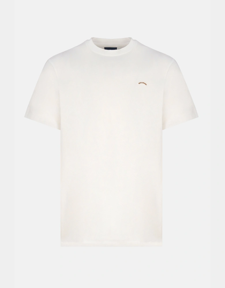 Pure Cotton Jersey Badge T-Shirt White