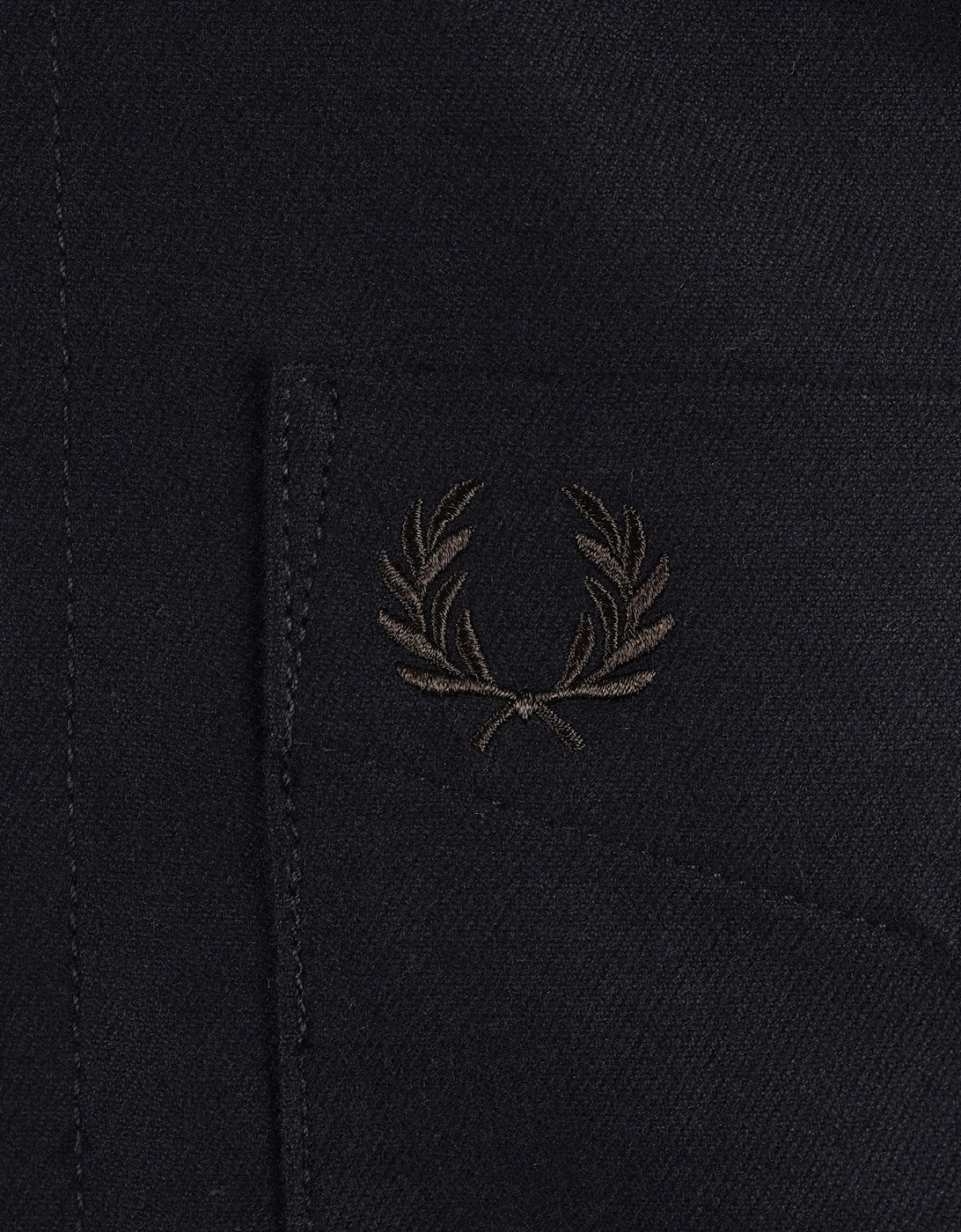 Fred Perry Brushed Twill Overshirt Black