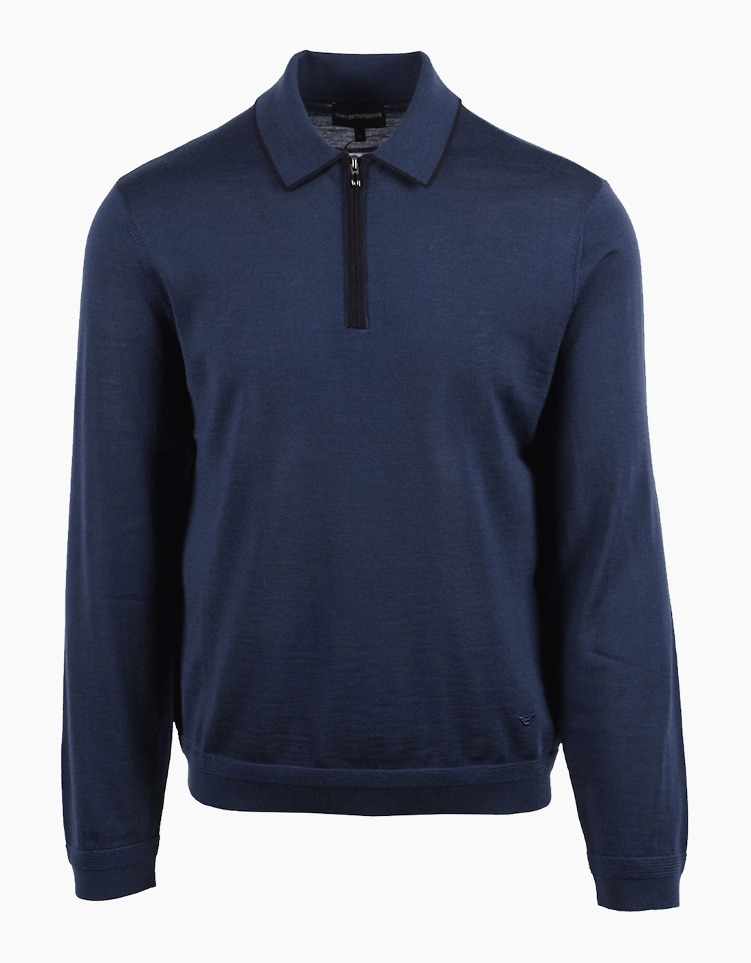 EMPORIO ARMANI ESSENTIAL POLO SWEATSHIRT PERSIAN BLUE