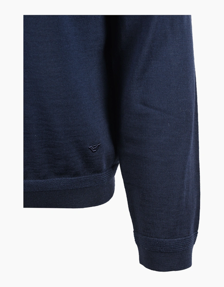 EMPORIO ARMANI ESSENTIAL POLO SWEATSHIRT PERSIAN BLUE