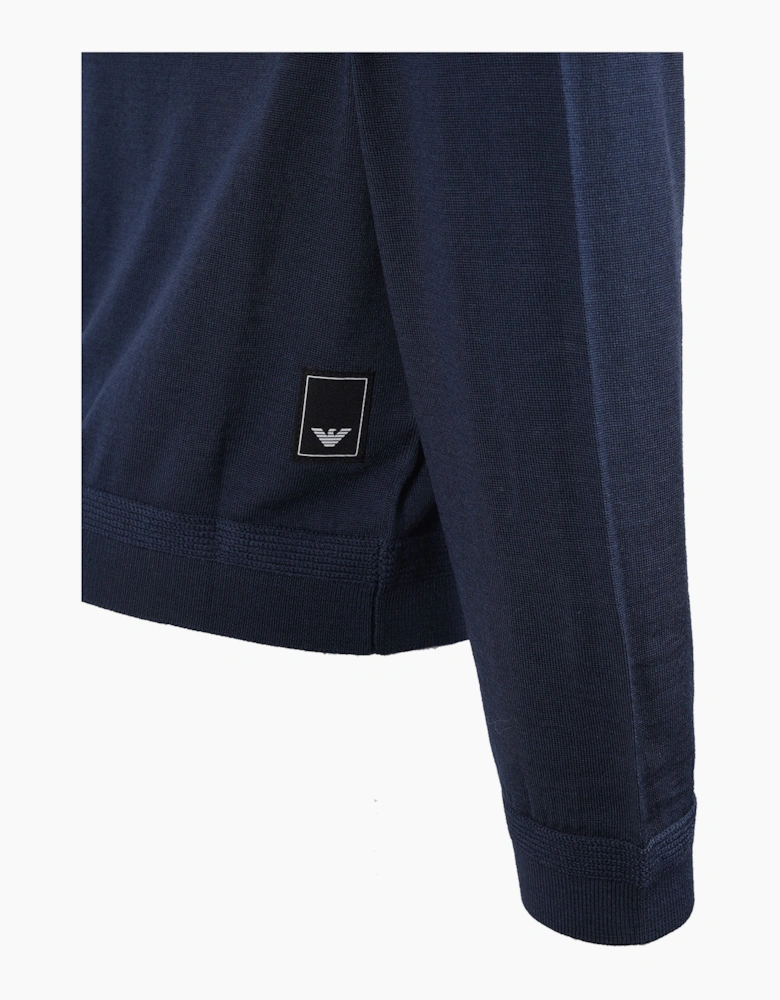 EMPORIO ARMANI ESSENTIAL POLO SWEATSHIRT PERSIAN BLUE