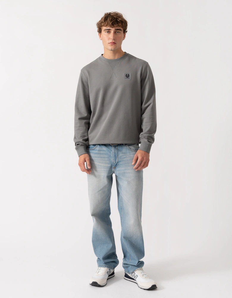 Belstaff Mens Logo Sweatshirt - Atlantic Grey