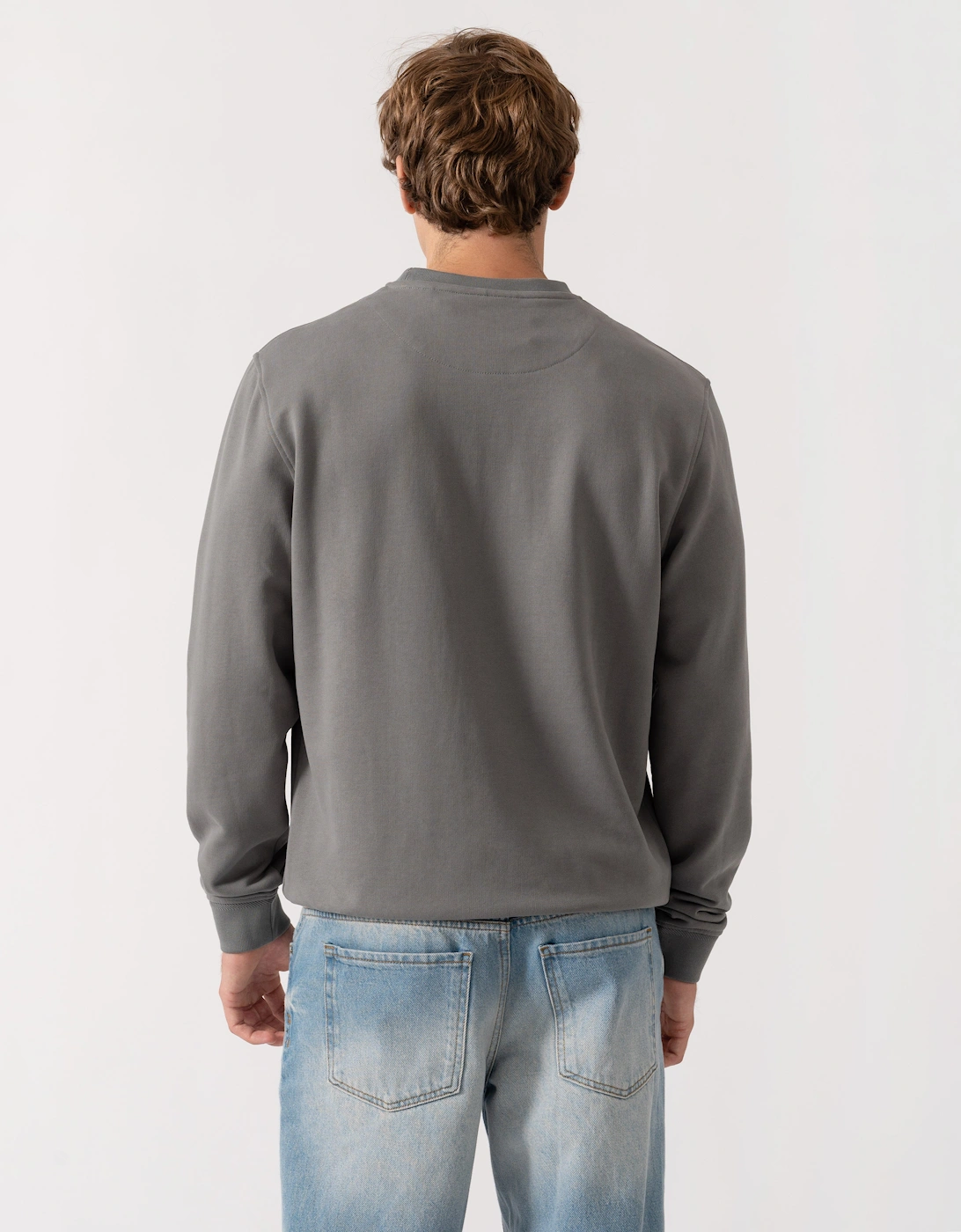 Belstaff Mens Logo Sweatshirt - Atlantic Grey