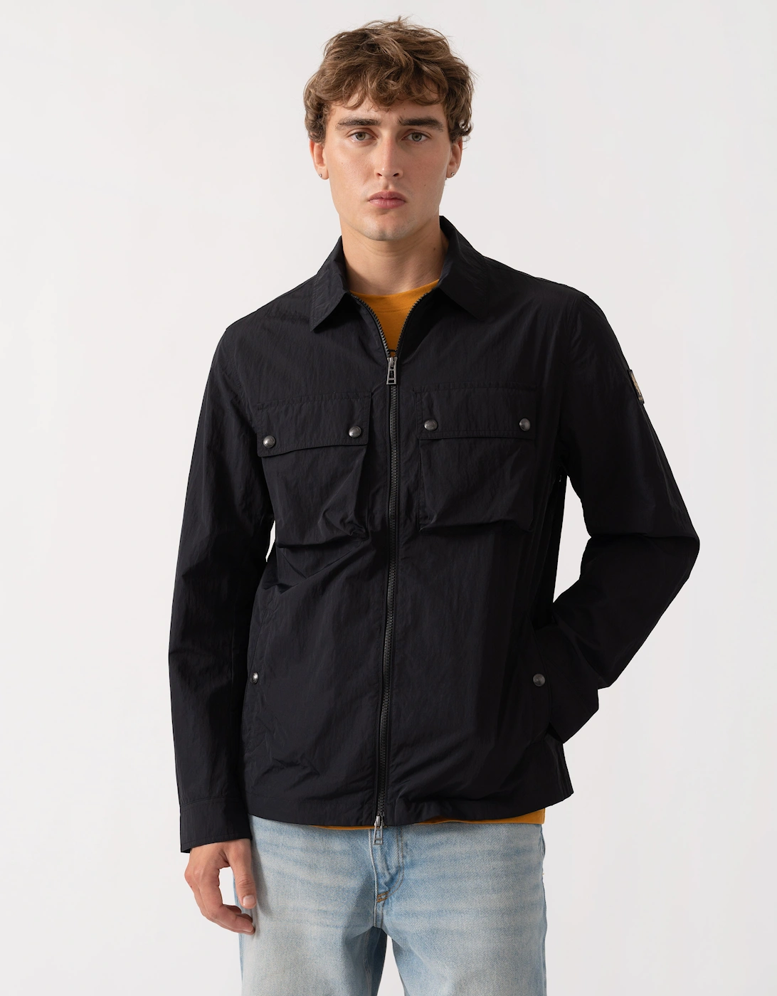 Belstaff Men's Black Tourer Overshirt - Size Xl