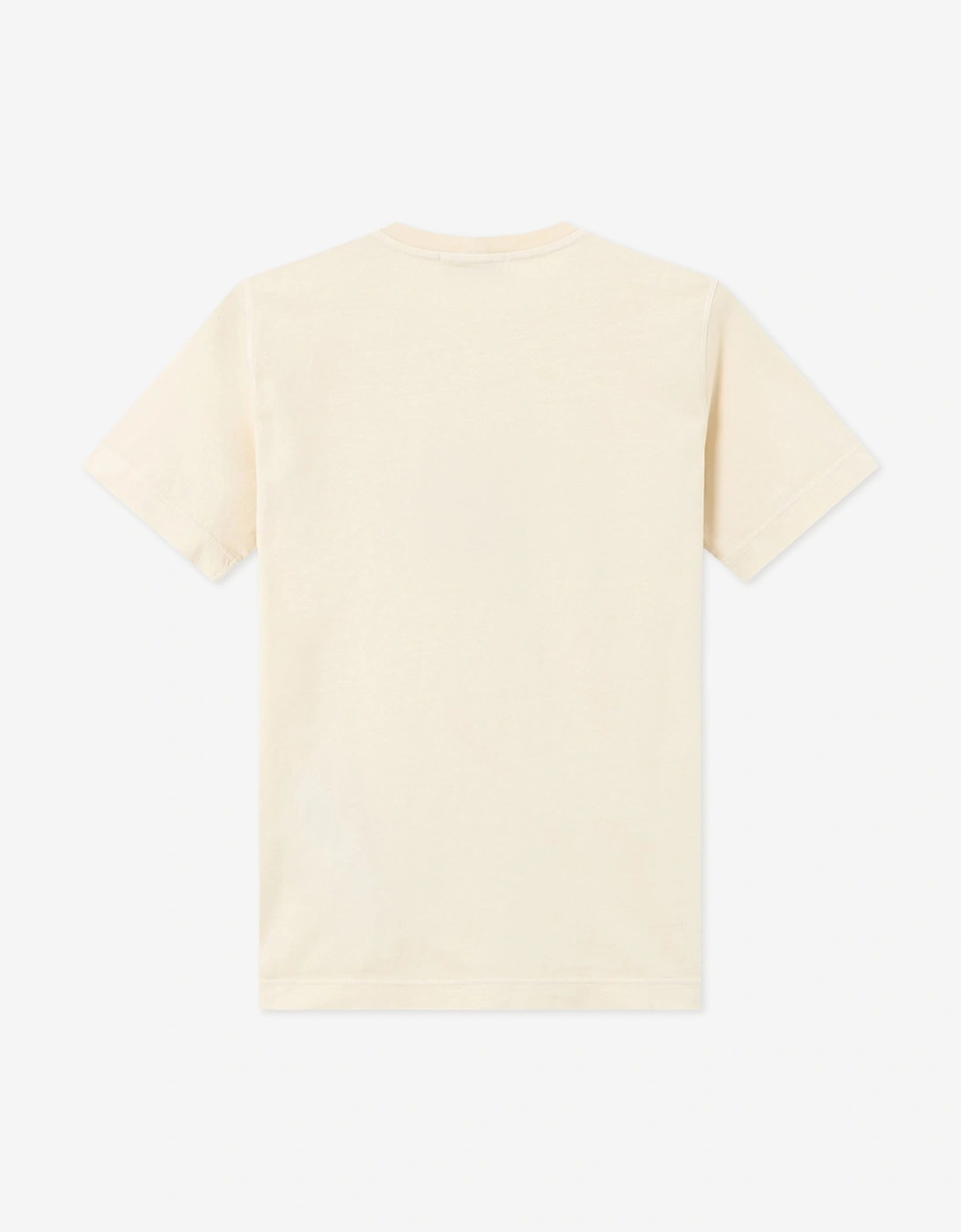 Stone Island Boys Cotton Compass Print T-Shirt in Ivory