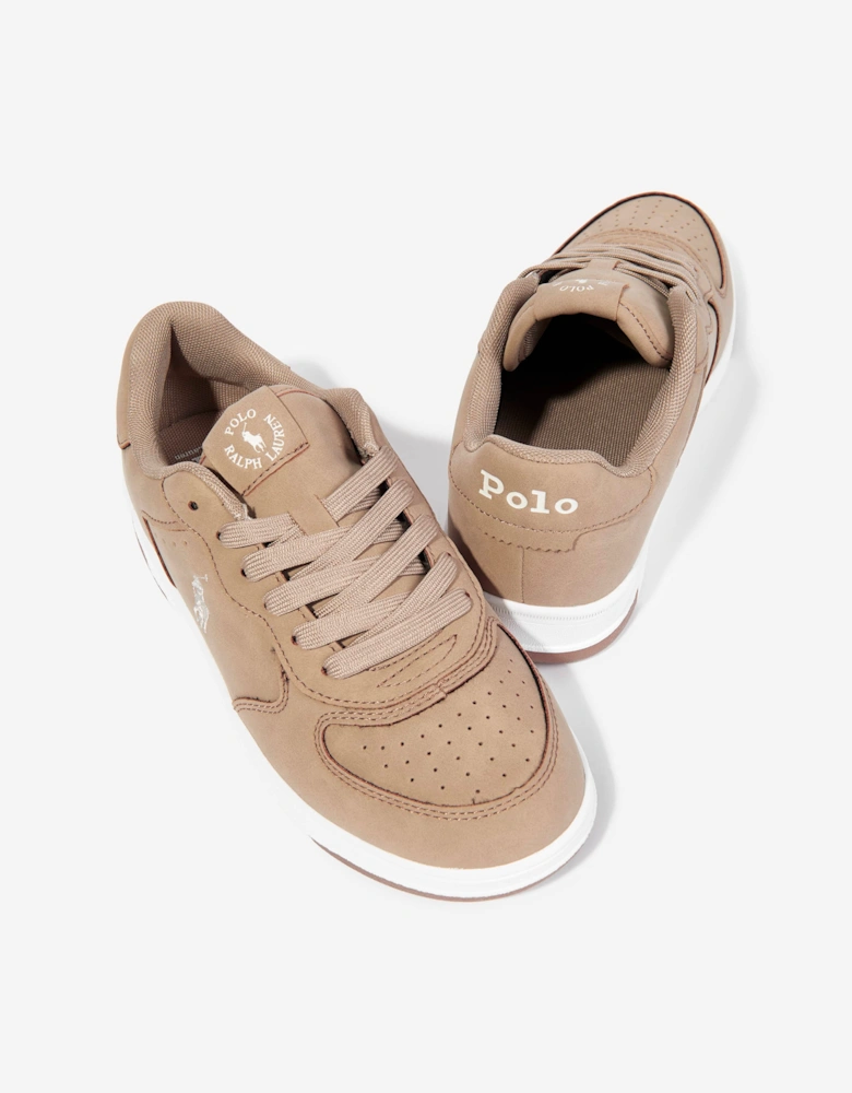 Ralph Lauren Boys Masters Court Trainers in Beige