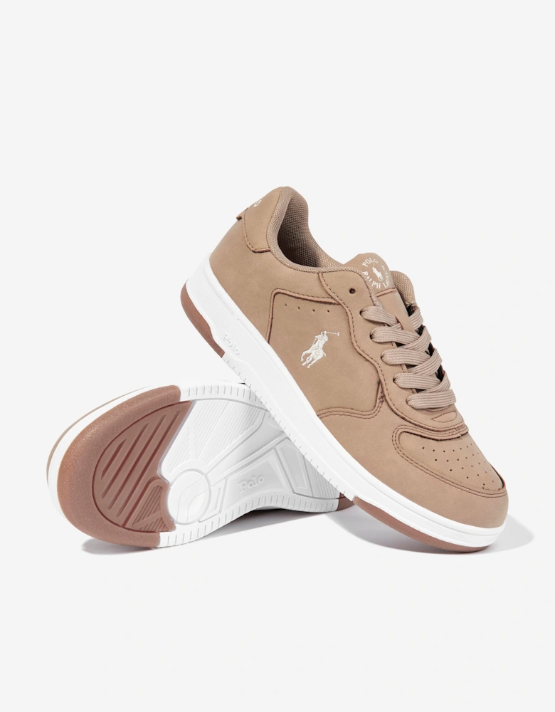 Ralph Lauren Boys Masters Court Trainers in Beige