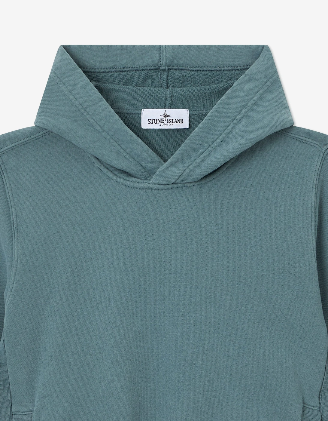 Stone Island Boys Brushed Organic Fleece Hoodie in Blue