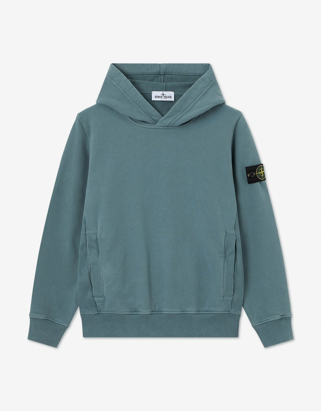 Stone Island Boys Multi Brushed Organic Fleece Hoodie  Blue - Size 3 Years Kids