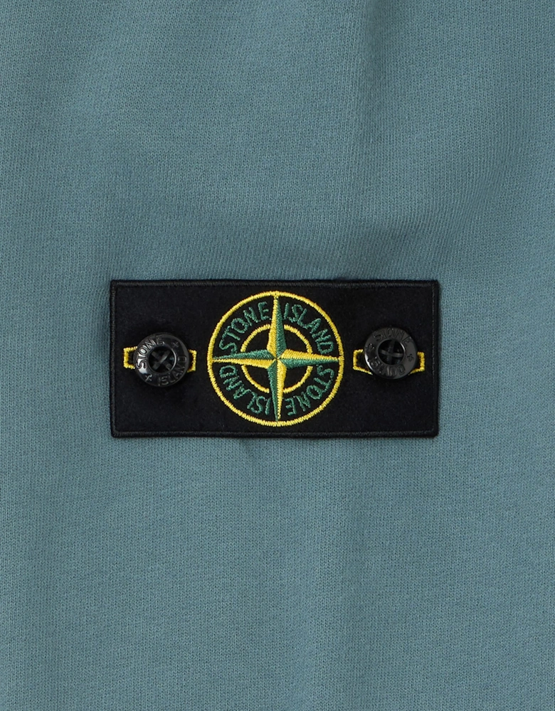 Stone Island Boys Brushed Organic Fleece Hoodie in Blue