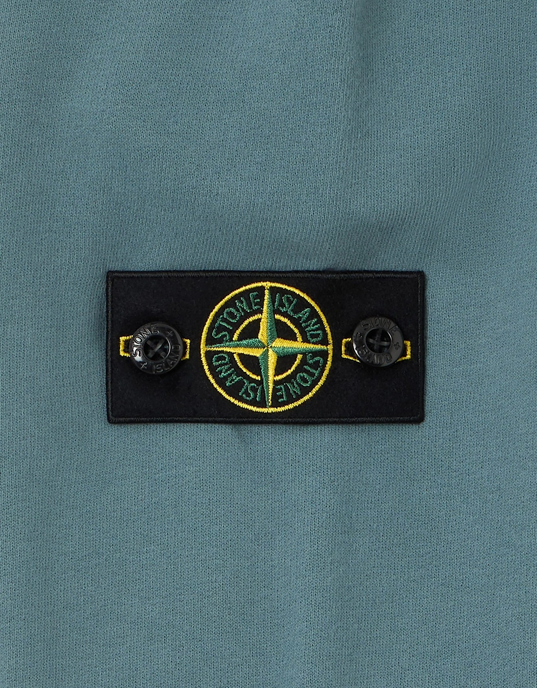 Stone Island Boys Brushed Organic Fleece Hoodie in Blue