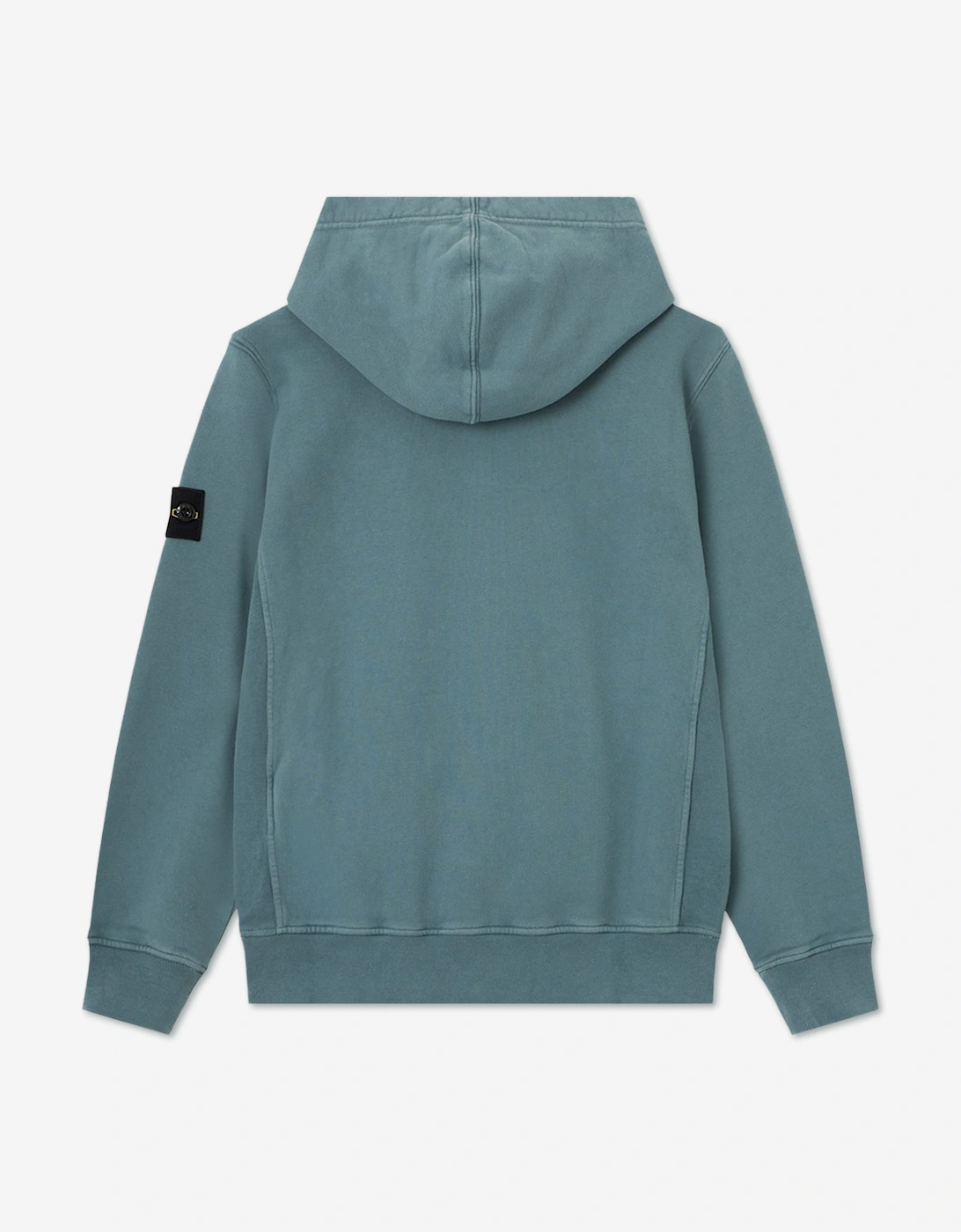 Stone Island Boys Brushed Organic Fleece Hoodie in Blue