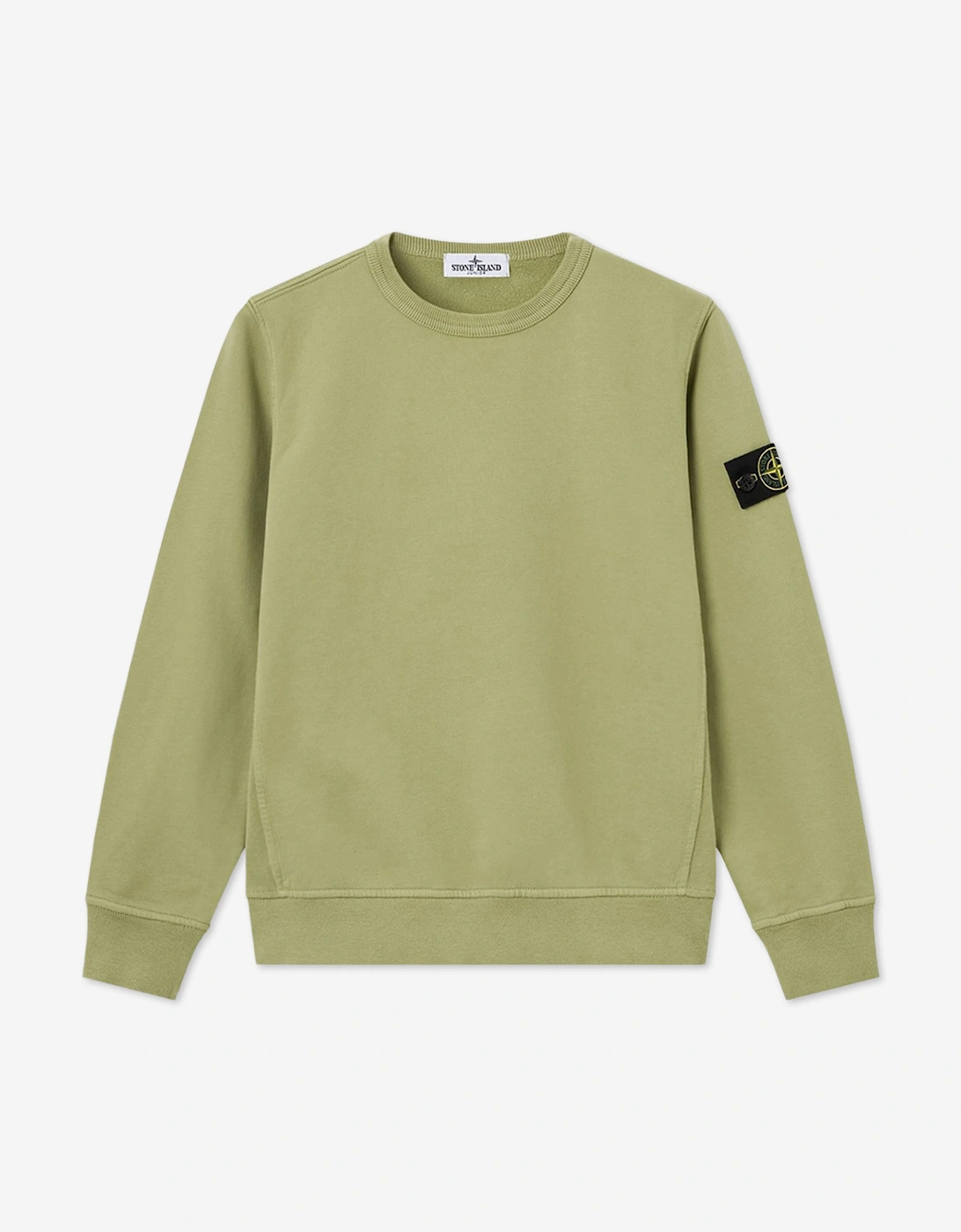 Stone Island Boys Multi  Brushed Cotton Fleece Sweatshirt  Green - Size 12 Years Kids