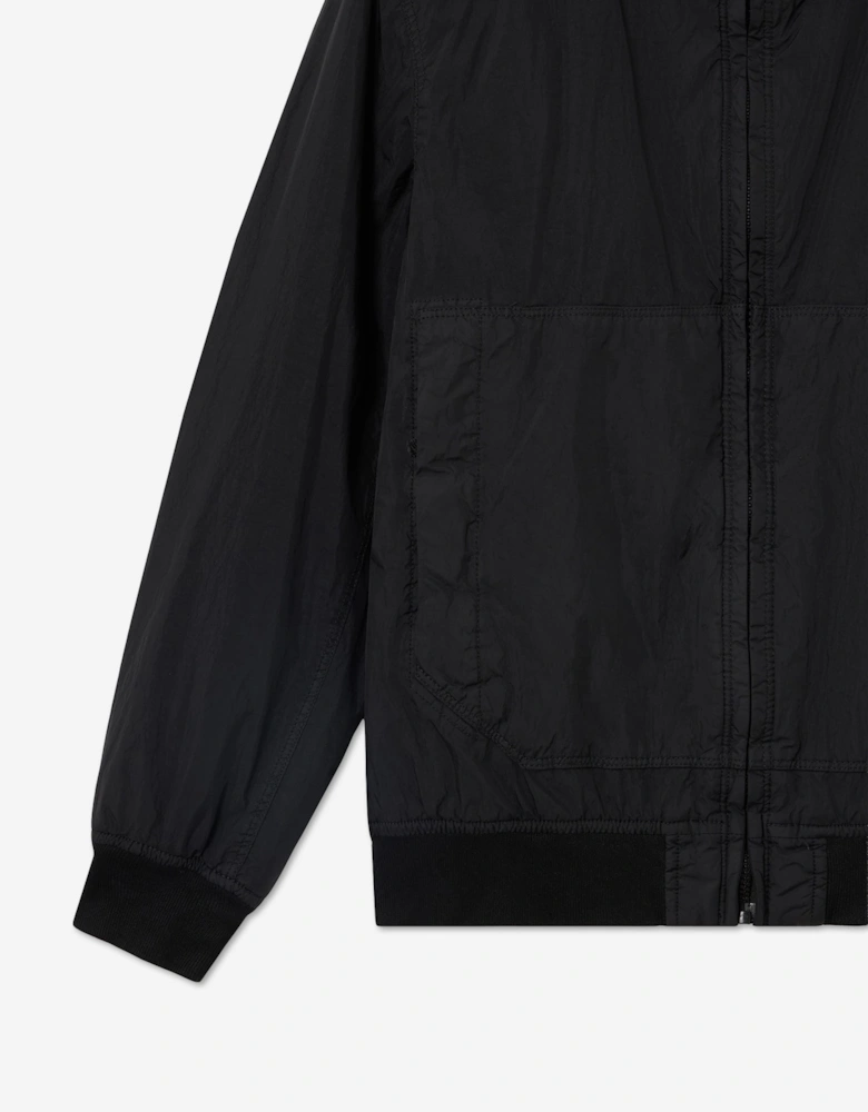 Stone Island Boys Crinkle Reps NY Hooded Jacket in Black