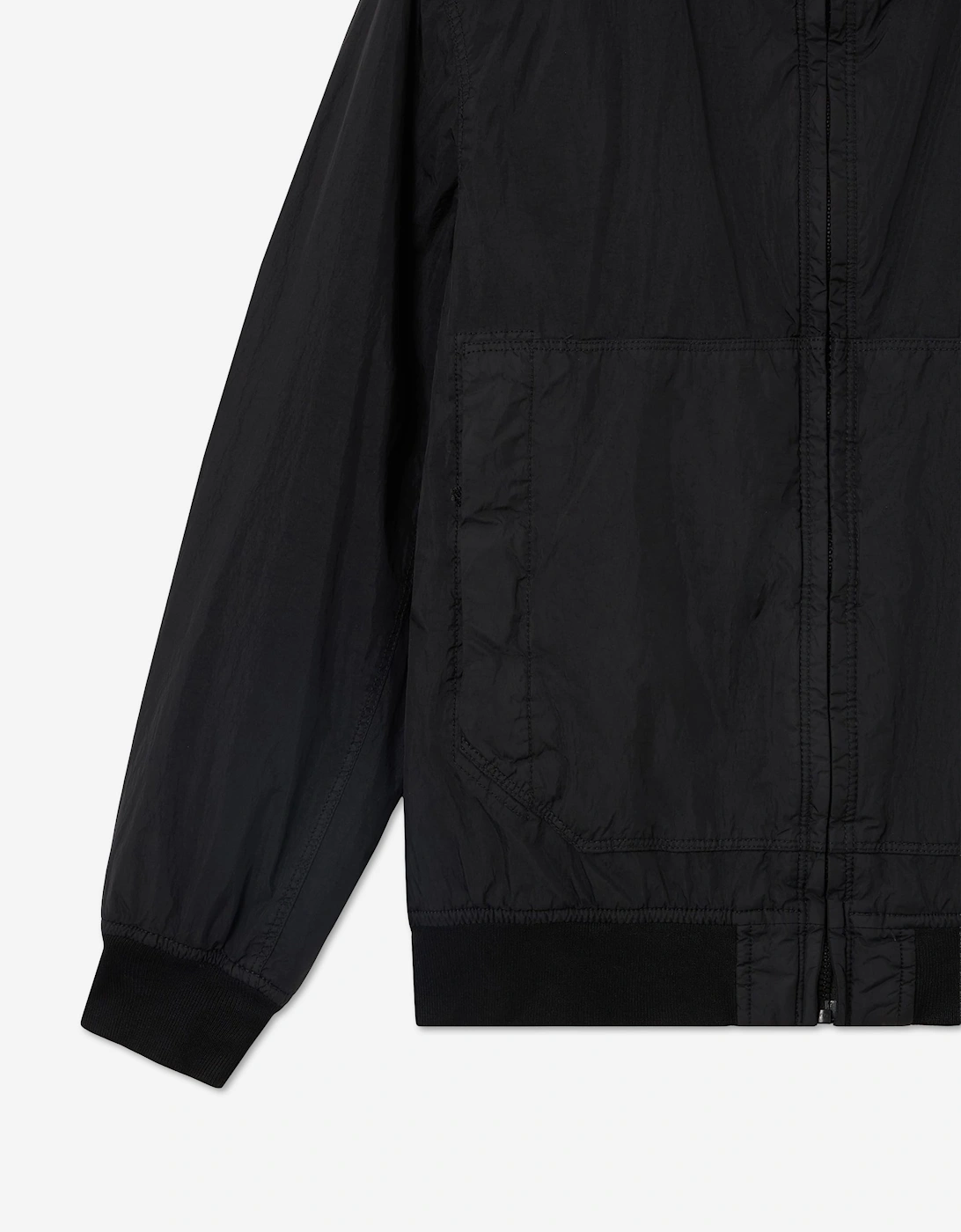 Stone Island Boys Crinkle Reps NY Hooded Jacket in Black